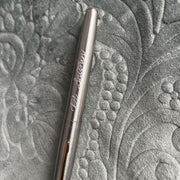 Personalised name engraving on a silver pen